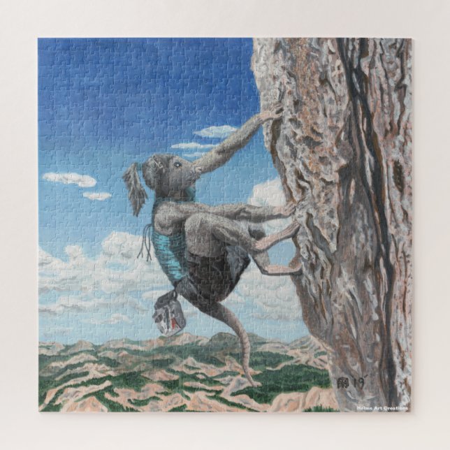 Wererat Girl Rock Klettern Grosses Fantasiepuzzle (Vertikal)