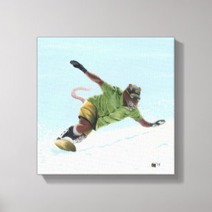 Wererat Snowboarder Fantasy Art Canvas Prints Leinwanddruck