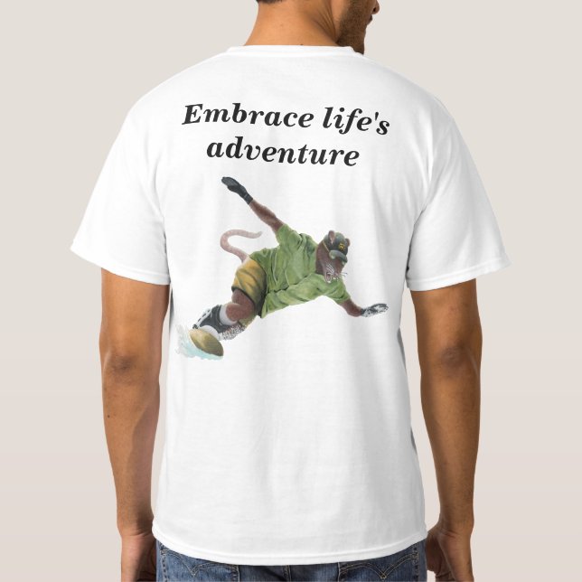 Wererat Snowboarder Sport Fantasy Art Shirt (Rückseite)