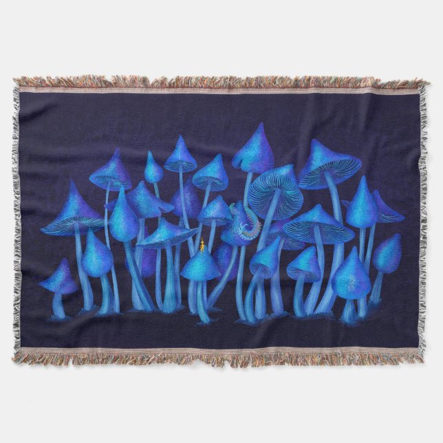 Werewere kokako, Neuseeland Blue Mushroom Decke (Vorderseite)
