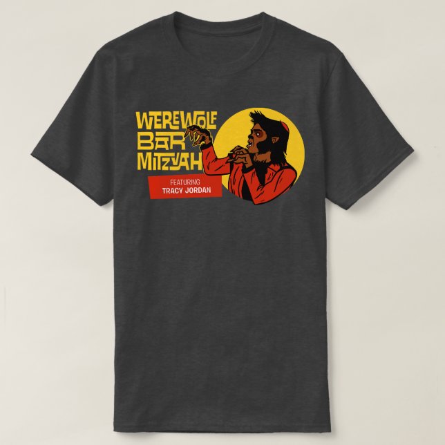 Werewolf Bar Mitzvah Spooky Beängstigend 30 Rock T-Shirt (Design vorne)