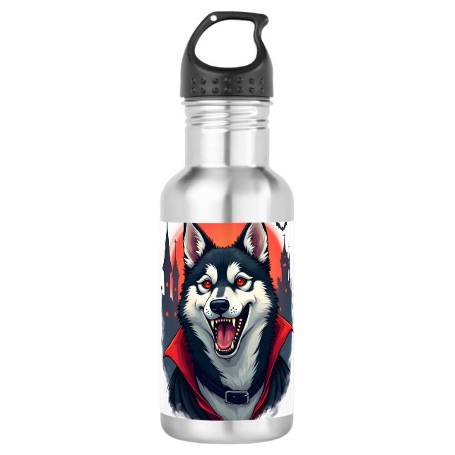 Werewolf Beagle Howl Edelstahlflasche (Vorderseite)