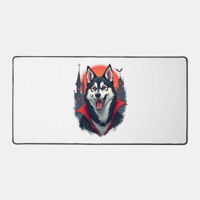 Werewolf Beagle Howl Schreibtischunterlage (Vorderseite)