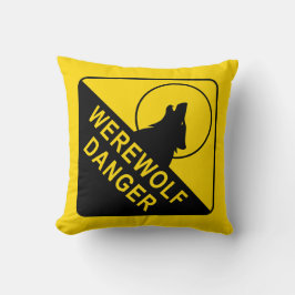 Werewolf Danger Sign Kissen