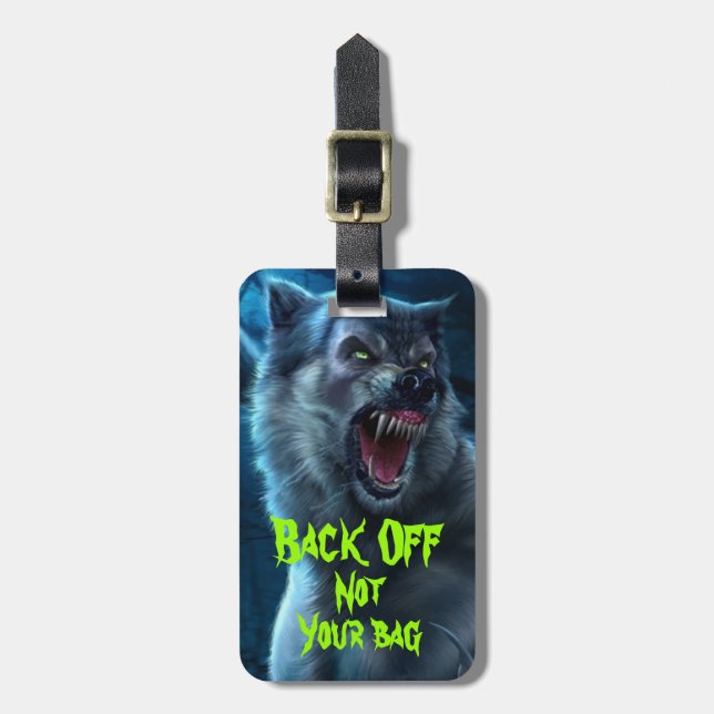 Werewolf-Gepäckmarke Gepäckanhänger (Vorderseite vertikal)