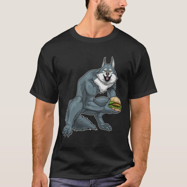 Werewolf Halloween Burger T-Shirt (Vorderseite)