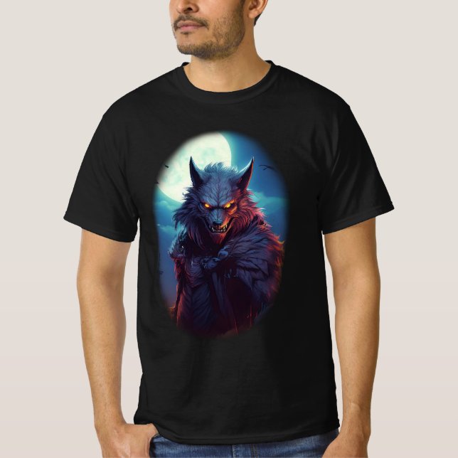 Werewolf Halloween Horror T-Shirt (Vorderseite)