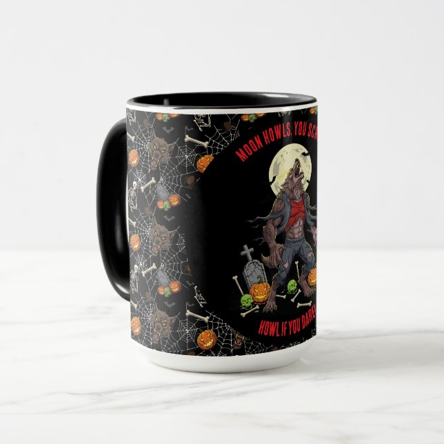🐺 Werewolf Halloween Mug 🎃 💀 (Devant gauche)