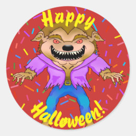 Werewolf Halloween Stickers
