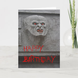 Werewolf-Horror-Charakter-alles- Gute zum Karte