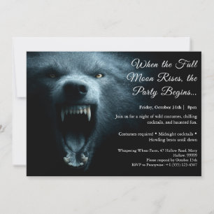 Werewolf Howl Halloween Party Einladung