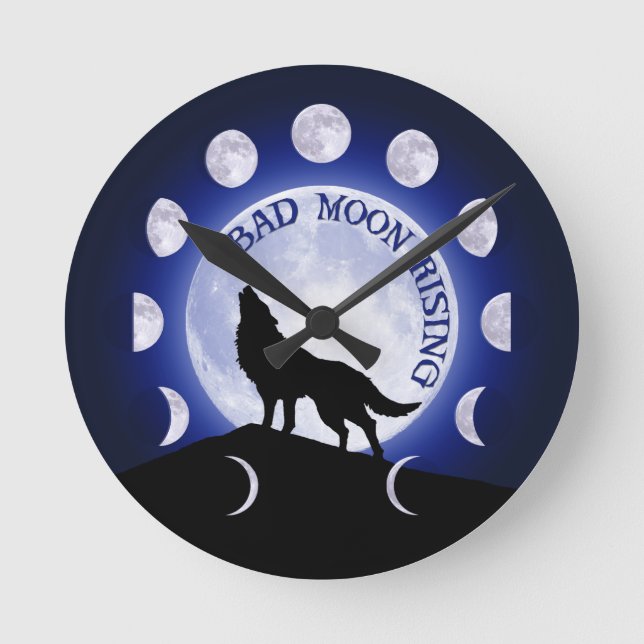 Werewolf Lune Phase Mauvaise Horloge Lune (Recto)
