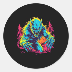 Werewolf Pranks - Lunar Mischief zu Halloween Runder Aufkleber