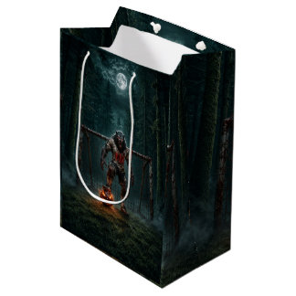 Werewolf Soccer Player Halloween Horror Art Mittlere Geschenktüte