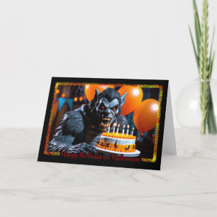 Werewolf souhaite sur votre carte d'anniversaire d