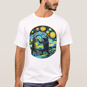 Werewolf Starry Night Van Gogh T - Shirt - Funny &