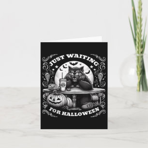 Werewolf Wartete gerade zu Halloween Spooky Beängs Karte
