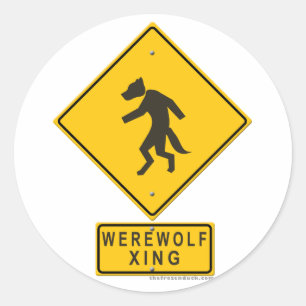 Werewolf XING Runder Aufkleber
