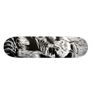 Werewolfschwarzweiss-Skateboard Skateboard