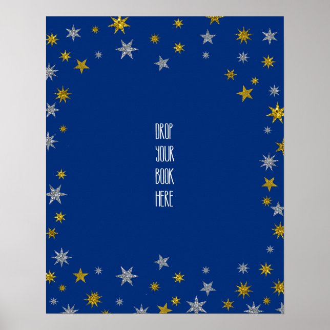 Werfen Sie Ihr Buchschild Klein Star Baby Shower Poster (Vorne)