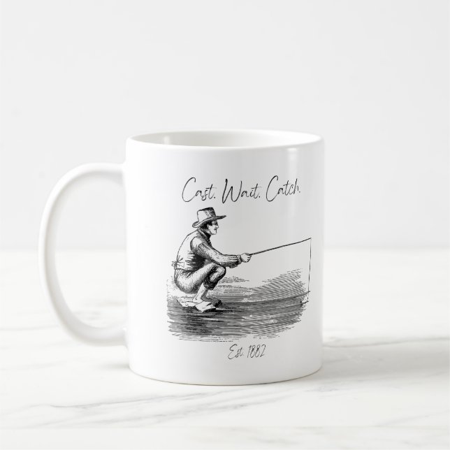 Werfen. Warten. Fangen Kaffeetasse (Links)