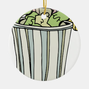 Werfender Geld-wegCartoon Keramik Ornament