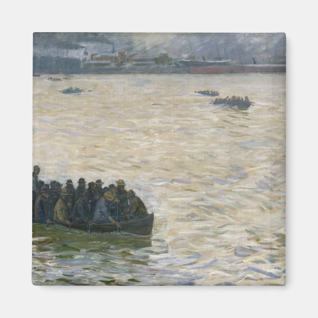 Werftarbeiter, die Zuhause auf der Elbe zurückgebe Magnet (Vorne)