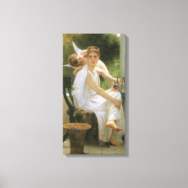 Werk unterbrochen von Bouguereau, Angel Portrait Leinwanddruck (Vorderseite)