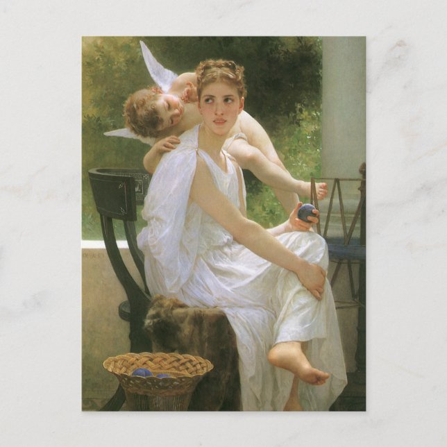 Werk unterbrochen von Bouguereau, Angel Portrait Postkarte (Vorderseite)
