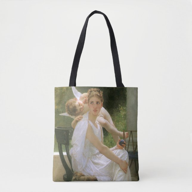 Werk unterbrochen von Bouguereau, Angel Portrait Tasche (Vorderseite)