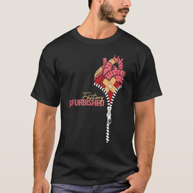 Werksanierte Herz-Operation Überlebender Krieger T-Shirt (Vorderseite)