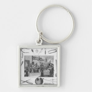 Werkstatt und Hauptwerkzeuge von Schmuck, 1810 Schlüsselanhänger