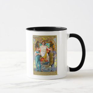Werktags-Andenken-Arbeiter mit Dame Justice Tasse