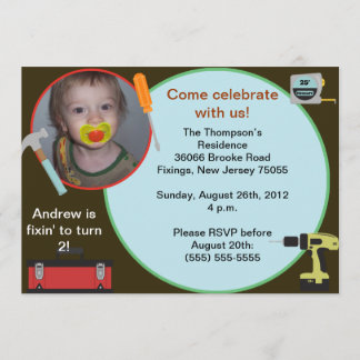 Werkzeug-Geburtstags-Einladung Einladung