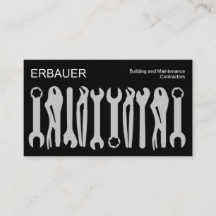 Werkzeuge des Handels - Grau auf Schwarz Visitenkarte