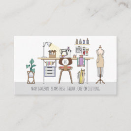 Werkzeuge des Schneiders Seamstress Visitenkarte