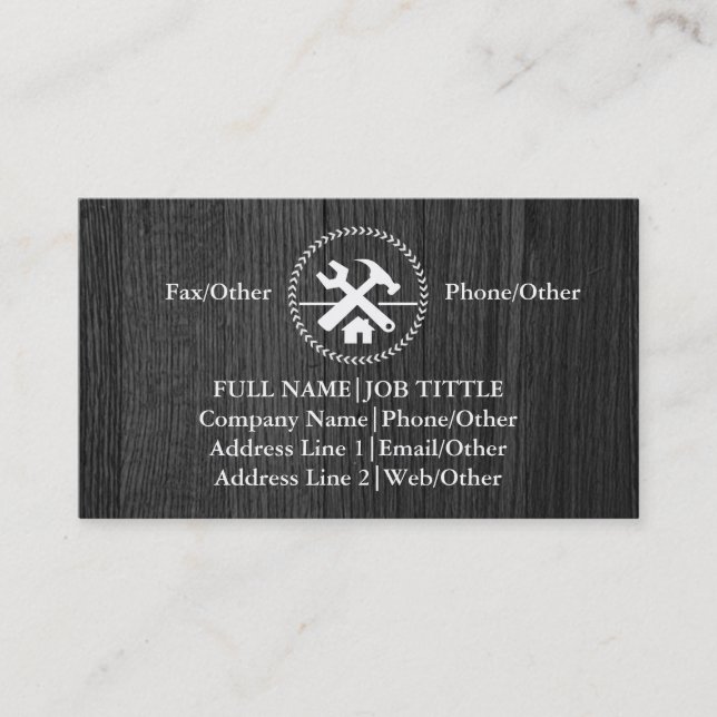 Werkzeuge für beruflich-Builder-Tischlerwerkzeuge Visitenkarte (Vorderseite)