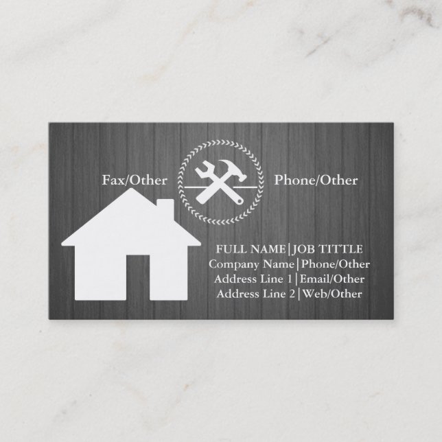 Werkzeuge für beruflich-Builder-Tischlerwerkzeuge Visitenkarte (Vorderseite)