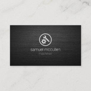 Werkzeugspinistin Wrench Icon gebürstete Metallfäh Visitenkarte