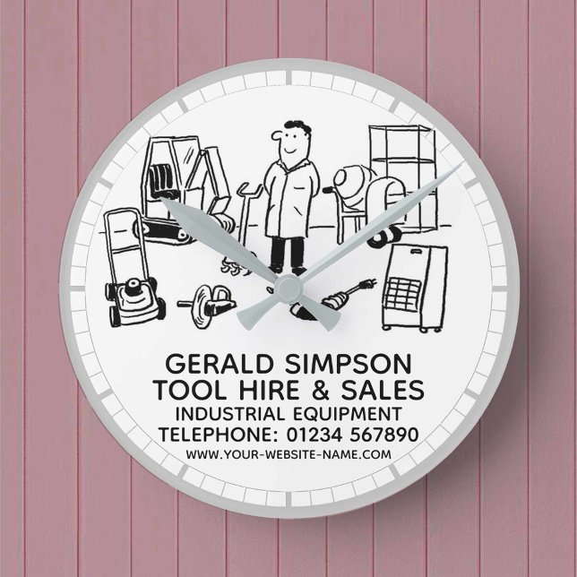 Werkzeugverleih- und -verkaufsausrüstung runde wanduhr (Von Creator hochgeladen)