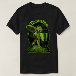Wermut-La-Gebühr Verte Fee mit Glas T-Shirt