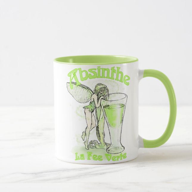 Wermut-La-Gebühr Verte Fee mit Glas Tasse (Rechts)
