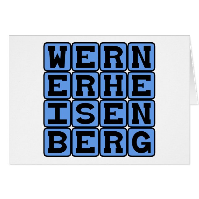 Werner Heisenberg, Grundsatz der Unsicherheit (Vorderseite (Horizontal))