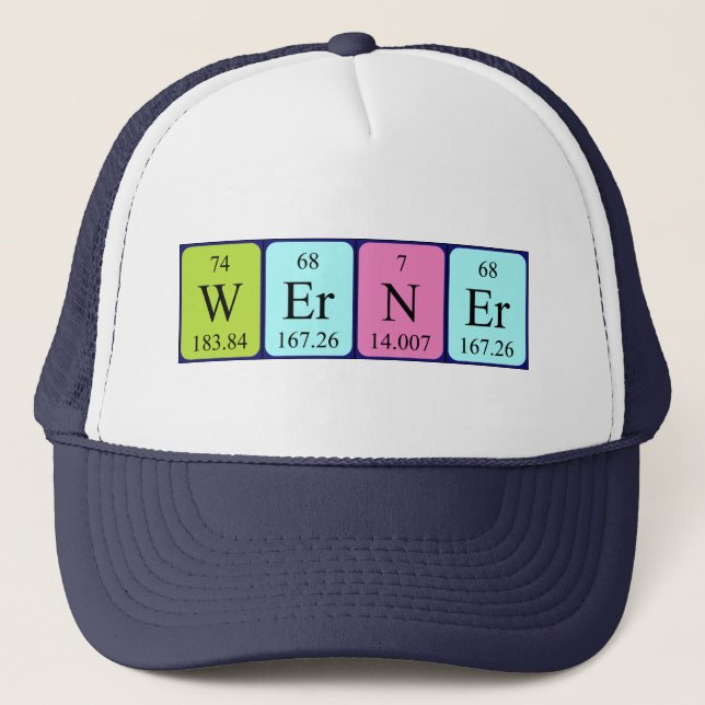 Werner periodic table name hat truckerkappe (Vorderseite)