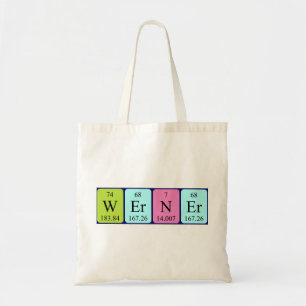 Werner periodic table name tote bag tragetasche
