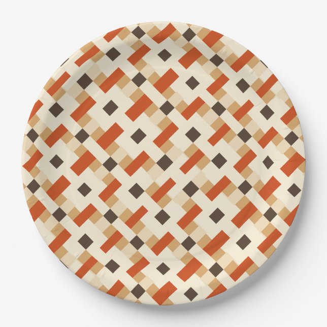 Werona Viveke Brown Pappteller (Vorderseite)