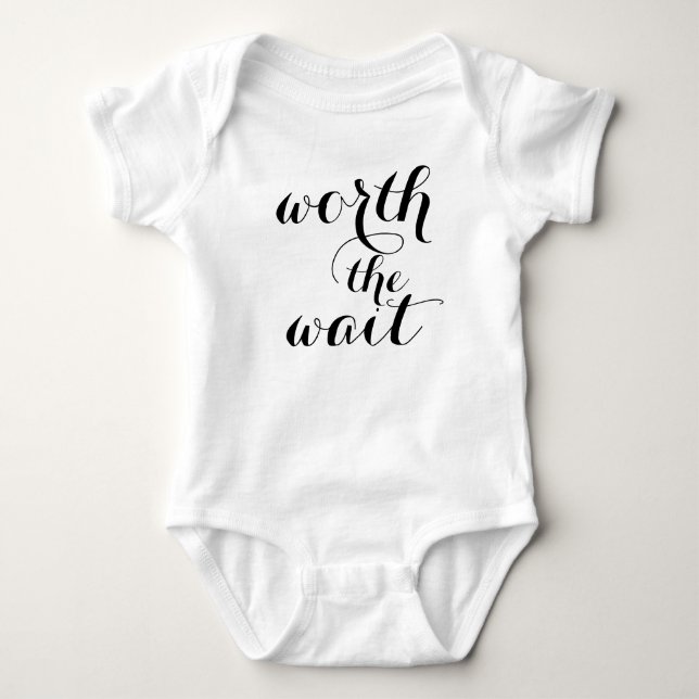 Wert den Wartezeit-Baby-Körper-Anzug Baby Strampler (Vorderseite)