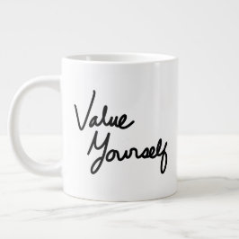 Wert Sie selbst positive Botschaft für die Selbstv Jumbo-Tasse