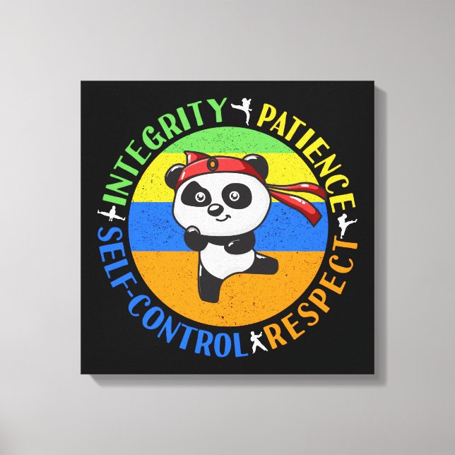 Werte für Kampfkunst - Boys Karate Mindset Leinwanddruck (Vorderseite)