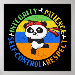 Werte für Kampfkunst - Boys Karate Mindset Poster